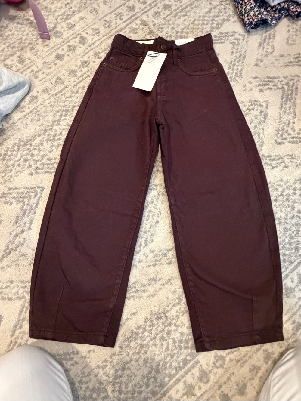 Zara Brown High-Rise Relaxed Pants